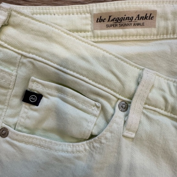 Adriano Goldschmied the Legging Ankle  Pant Super Skinny Pastel Green SZ 26R - Picture 2 of 8